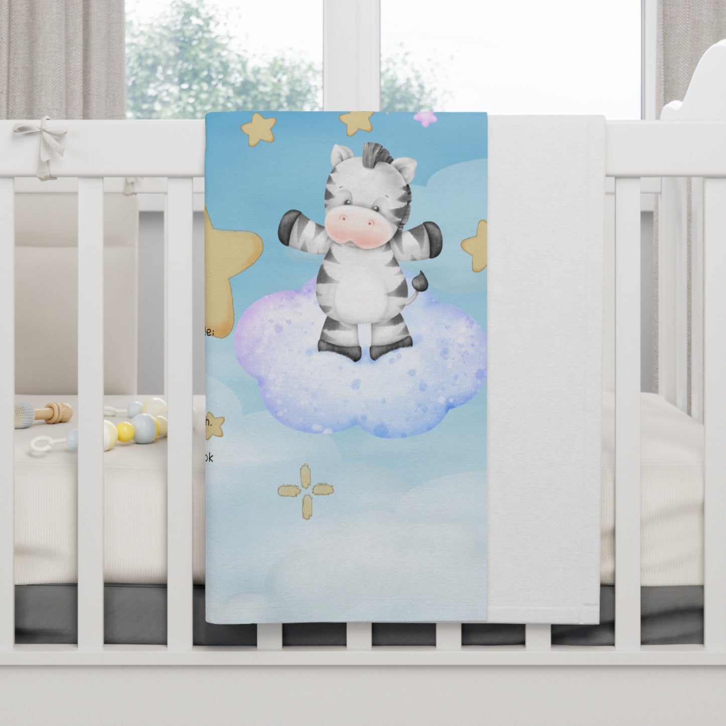 Baby Blanket - 'I Am Fearfully & Wonderfully Made' Cute Cow Moon Nursery Blanket