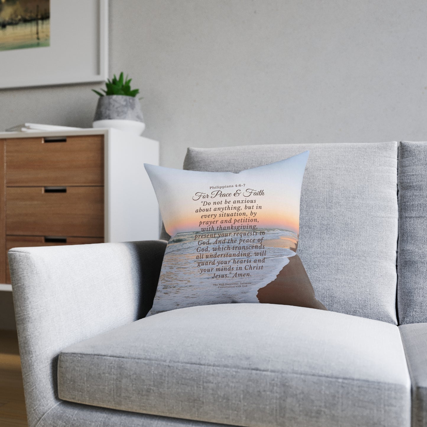 Inspirational Square Pillow for Home Decor