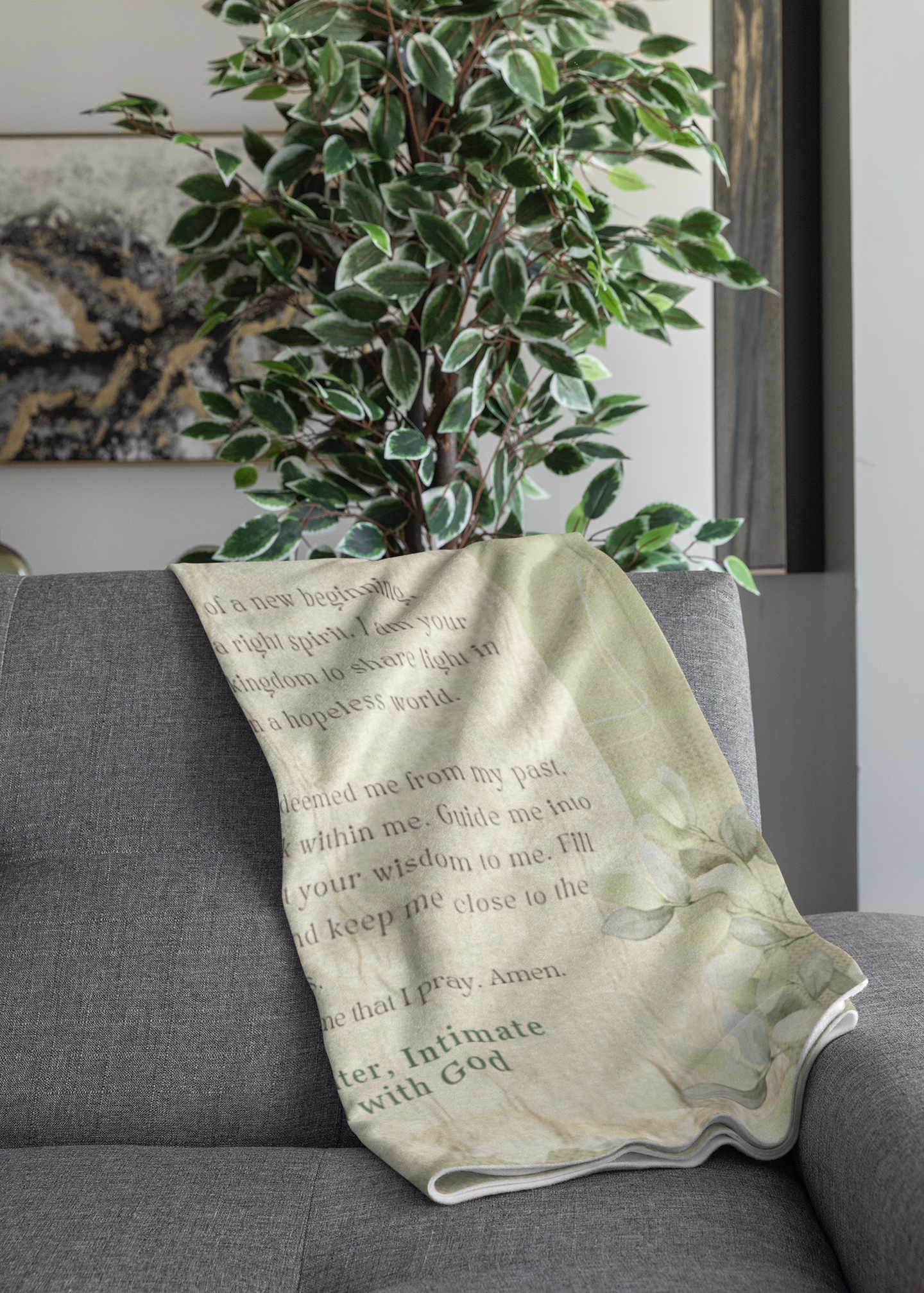 A New Beginning Inspirational Prayer Blanket, Cozy Velveteen Throw, Thoughtful Gift for New Beginnings, Home Decor, Spiritual Comfort