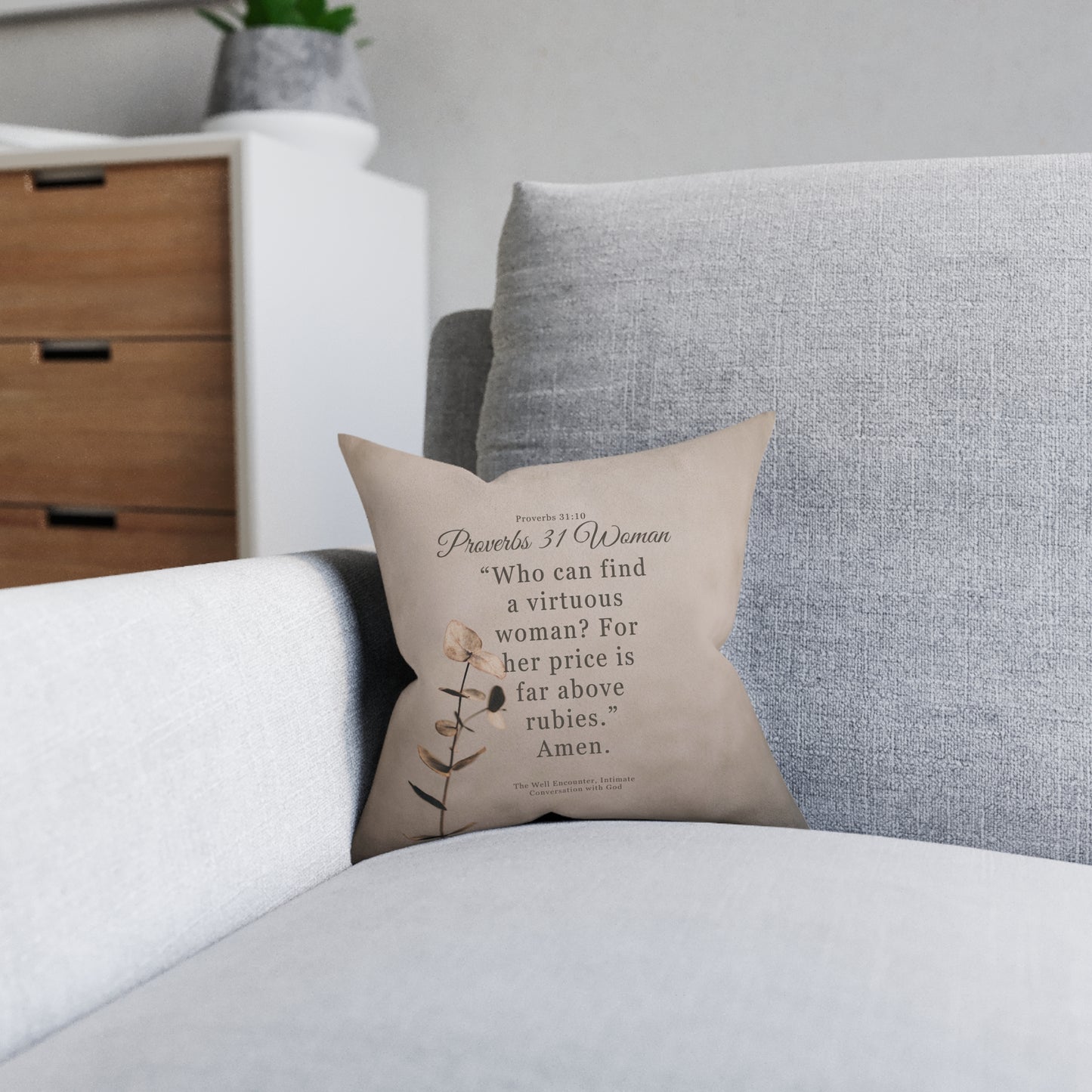 Proverbs 31 Woman Inspirational Square Pillow