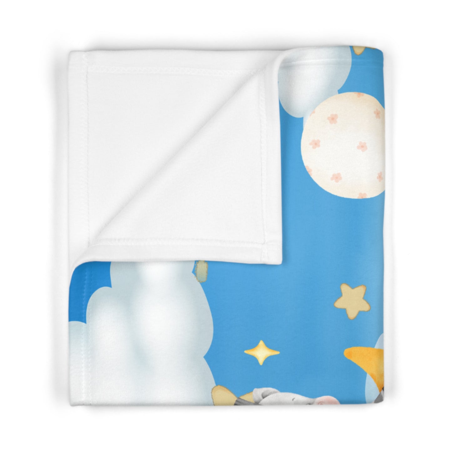 Baby Blanket - 'I Am Fearfully & Wonderfully Made' Cute Cow Moon Nursery Blanket