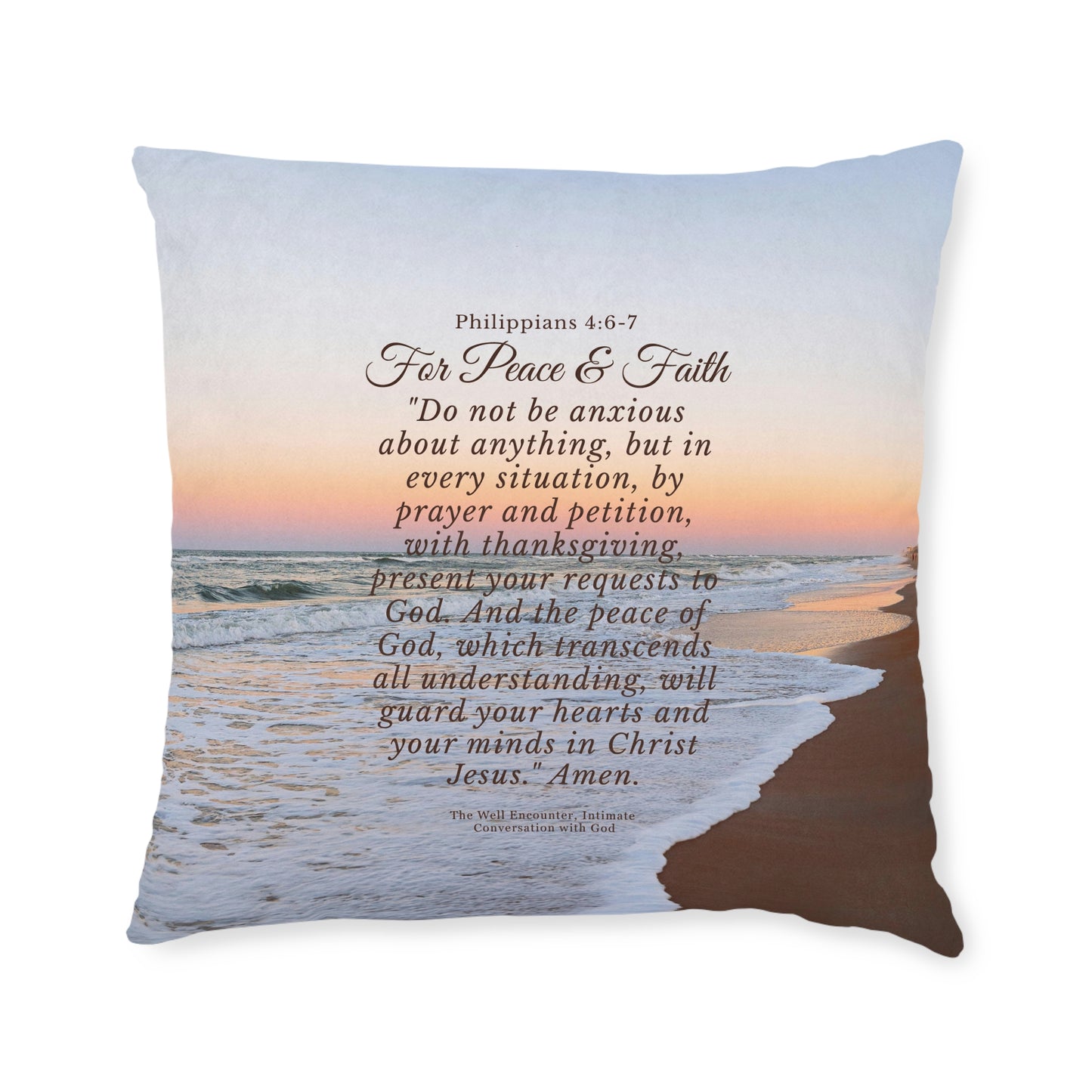 Inspirational Square Pillow for Home Decor
