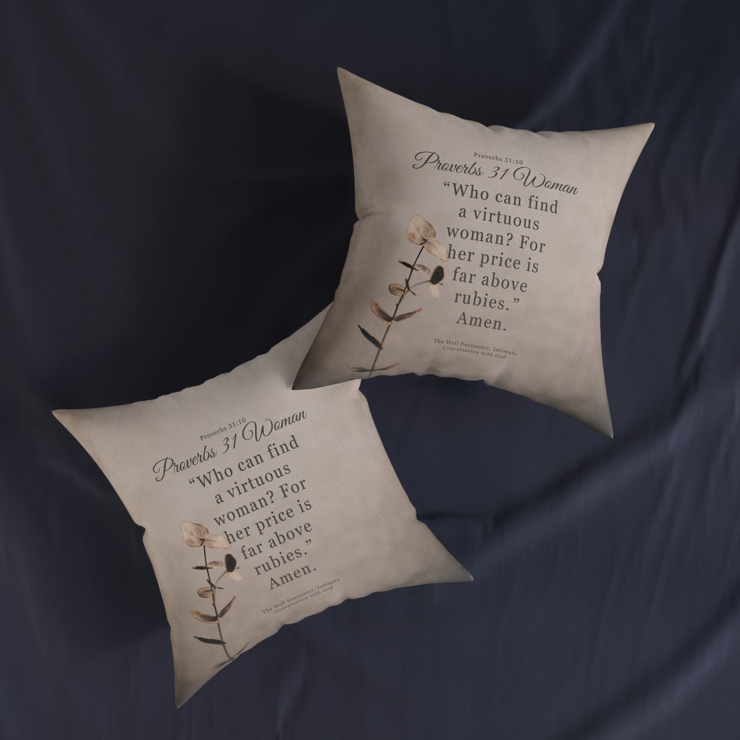 Proverbs 31 Woman Inspirational Square Pillow
