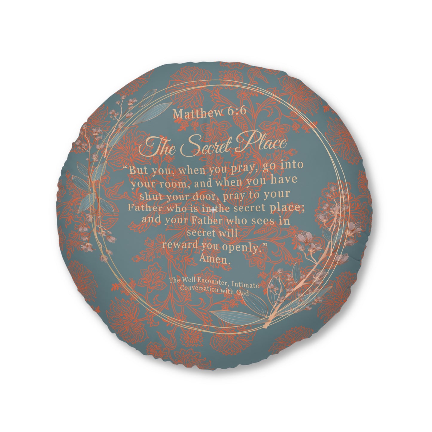 Floor Pillow Matthew 6:6 Praying in Secret Place Prayer Pillow
