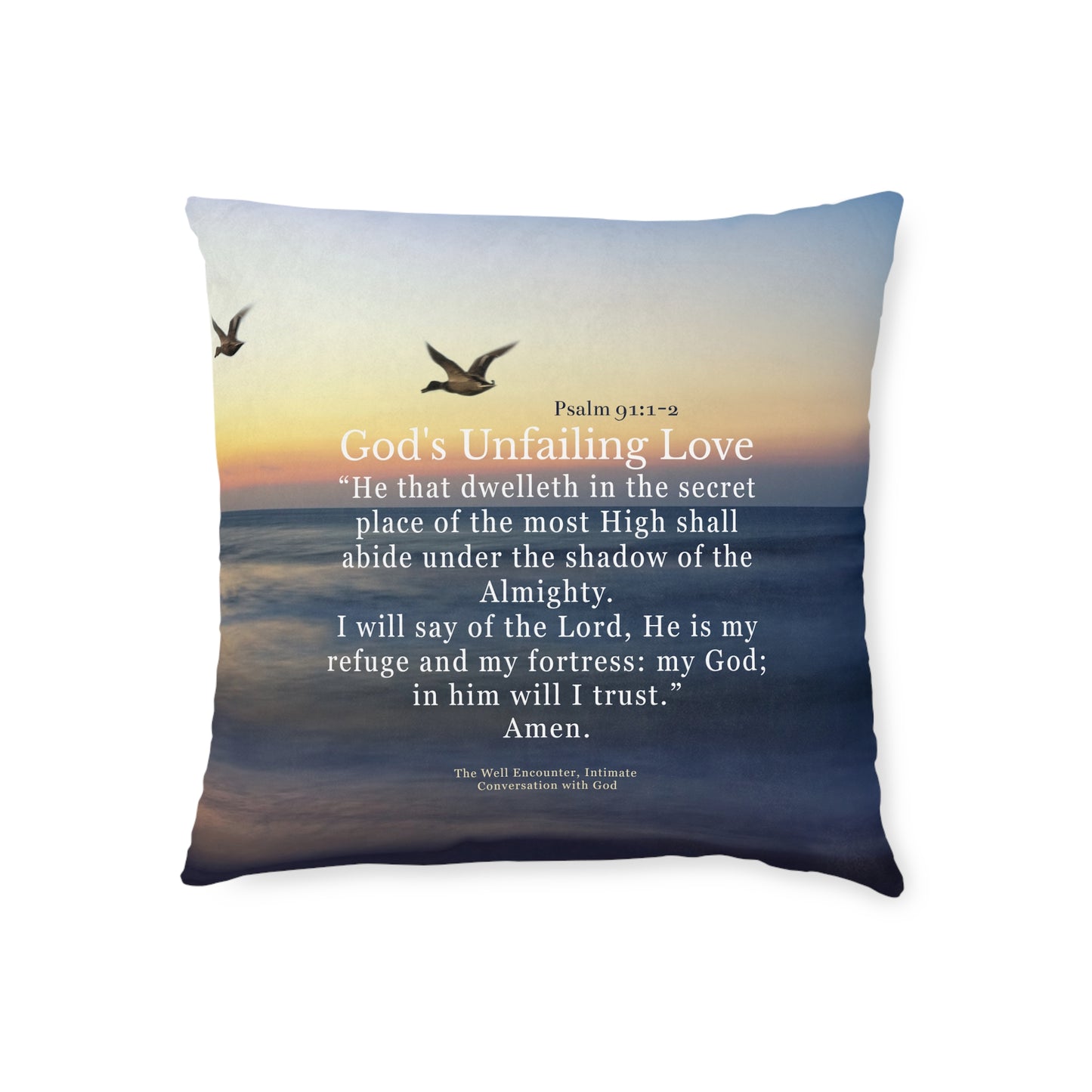 God's Unfailing Love Square Pillow