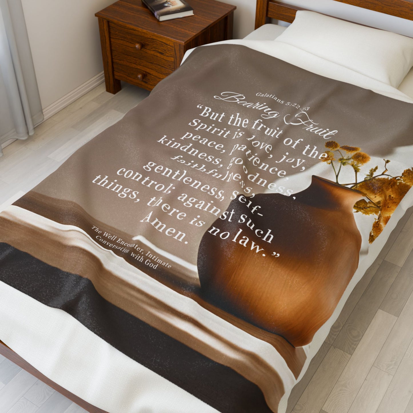 Velveteen Plush Blanket - Bearing Fruit Christian