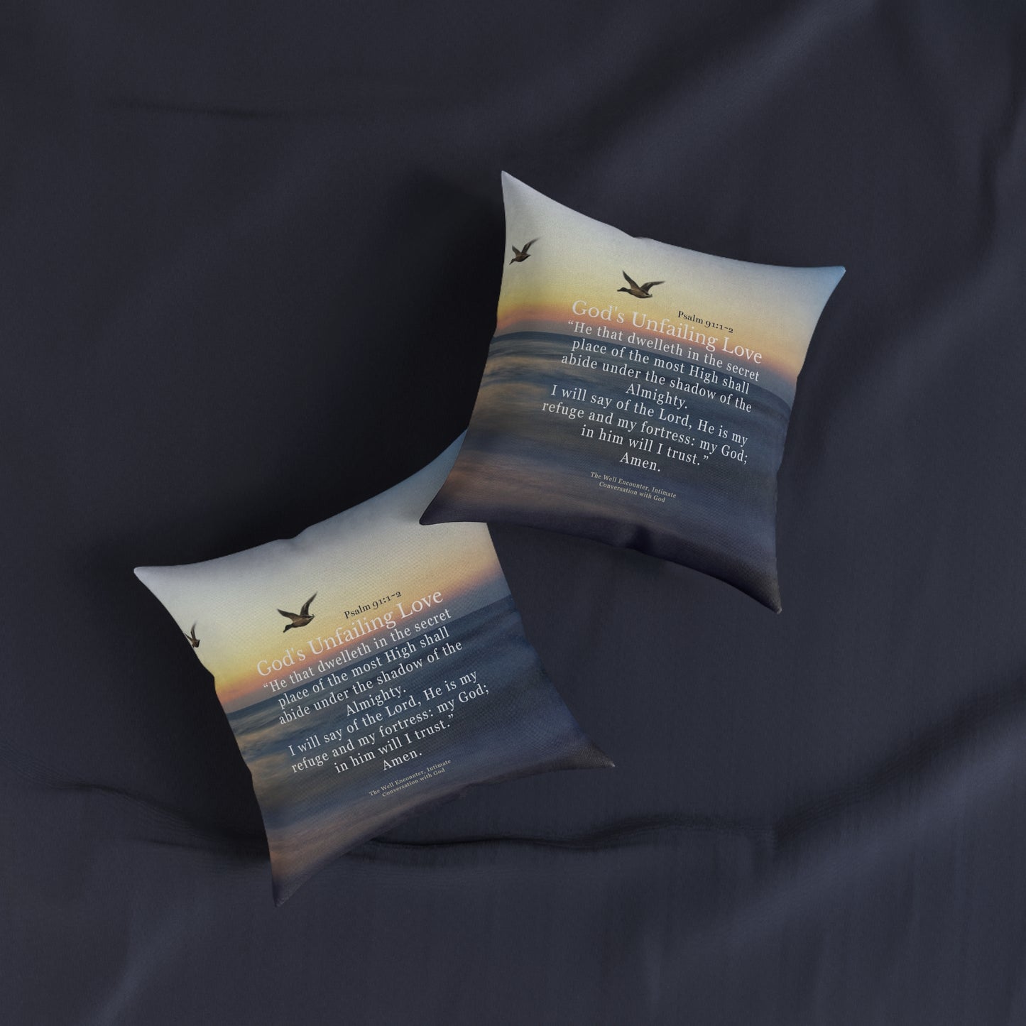 God's Unfailing Love Square Pillow