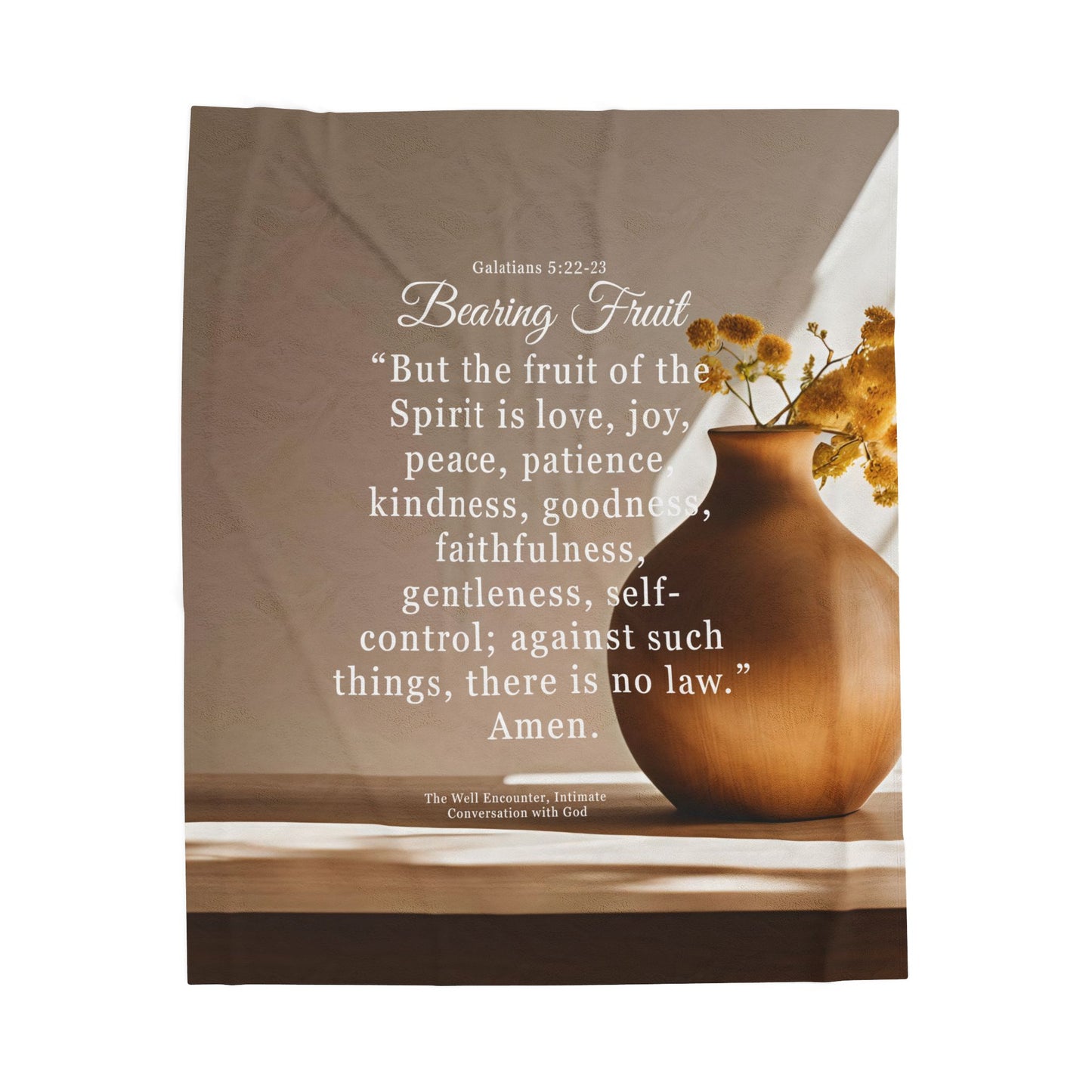 Velveteen Plush Blanket - Bearing Fruit Christian