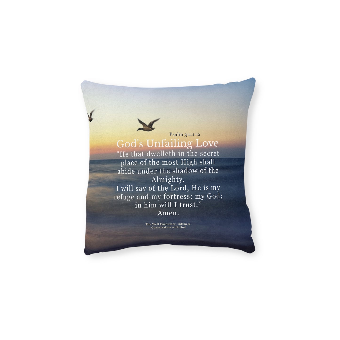 God's Unfailing Love Square Pillow