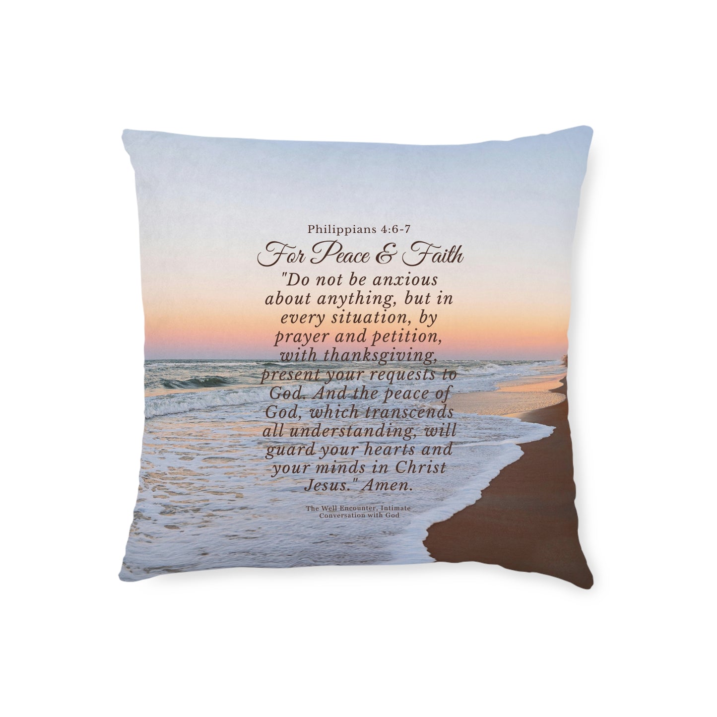 Inspirational Square Pillow for Home Decor