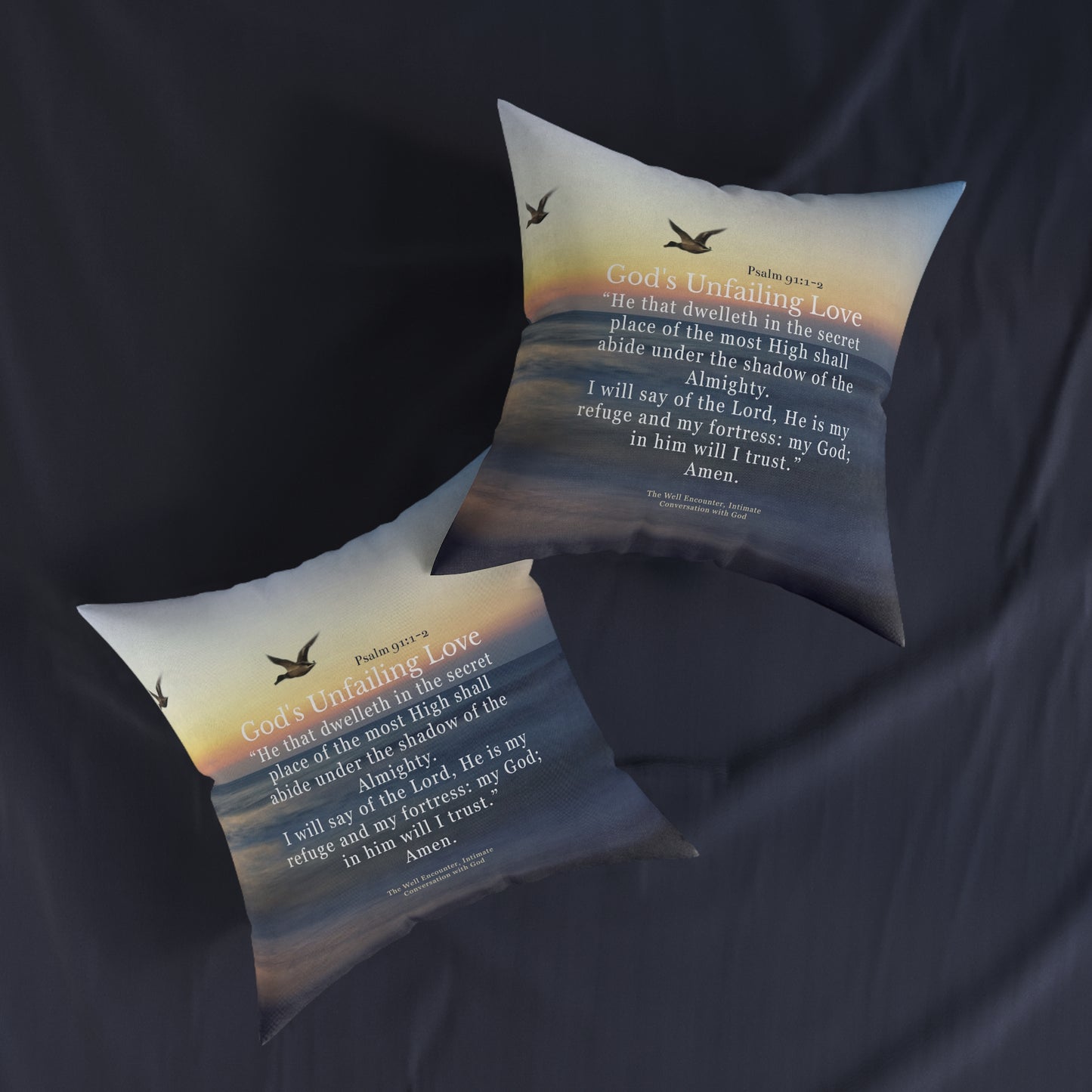 God's Unfailing Love Square Pillow