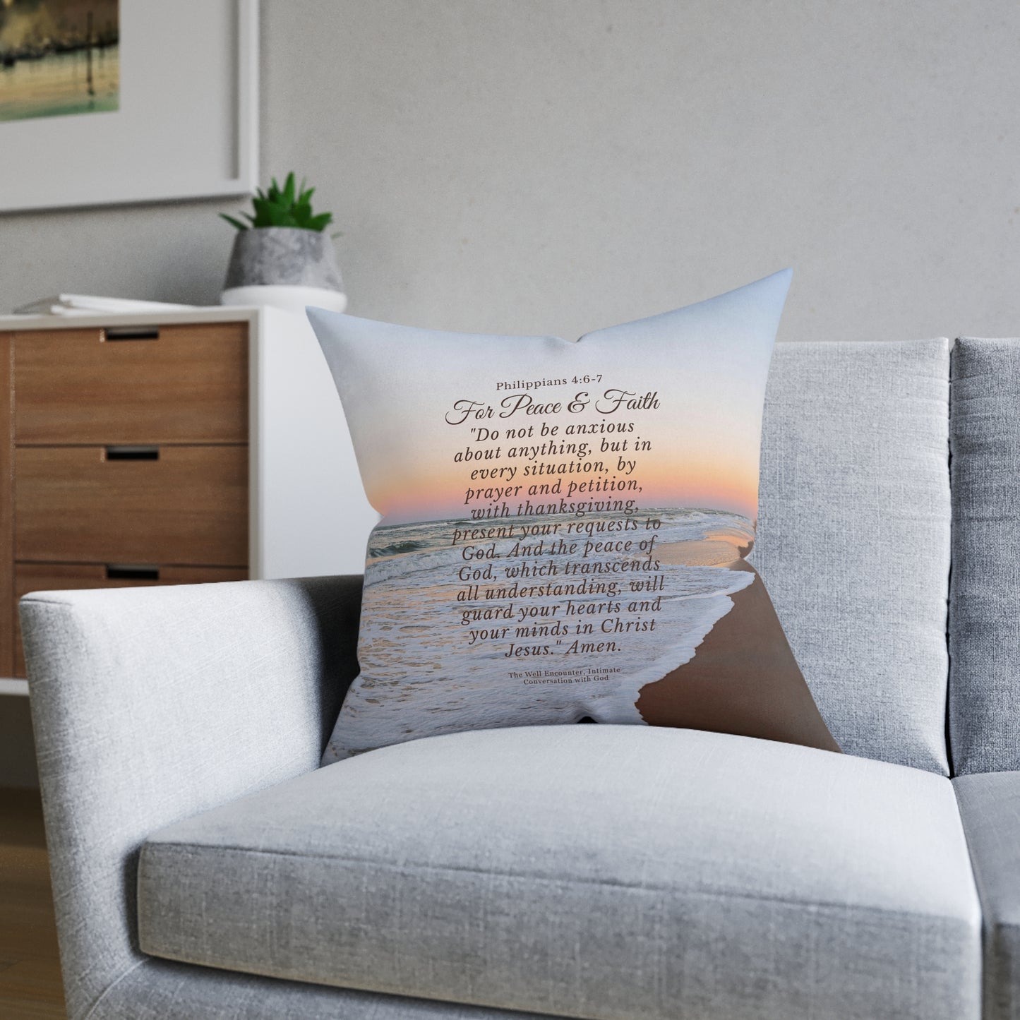 Inspirational Square Pillow for Home Decor