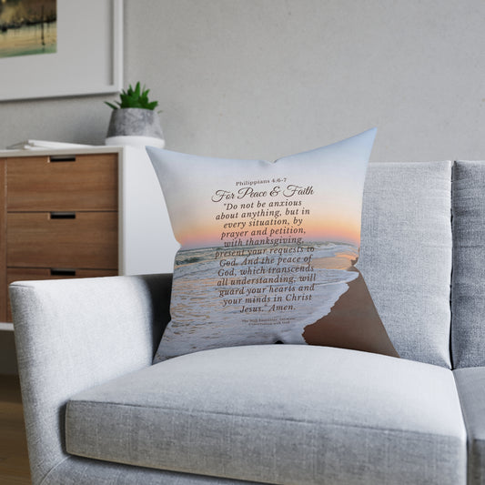Inspirational Square Pillow for Home Decor