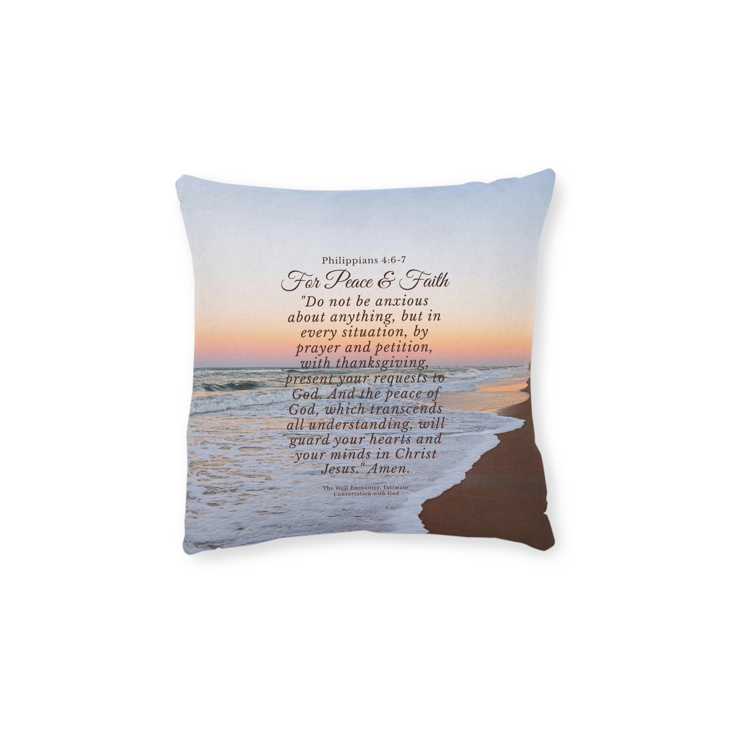 Inspirational Square Pillow for Home Decor