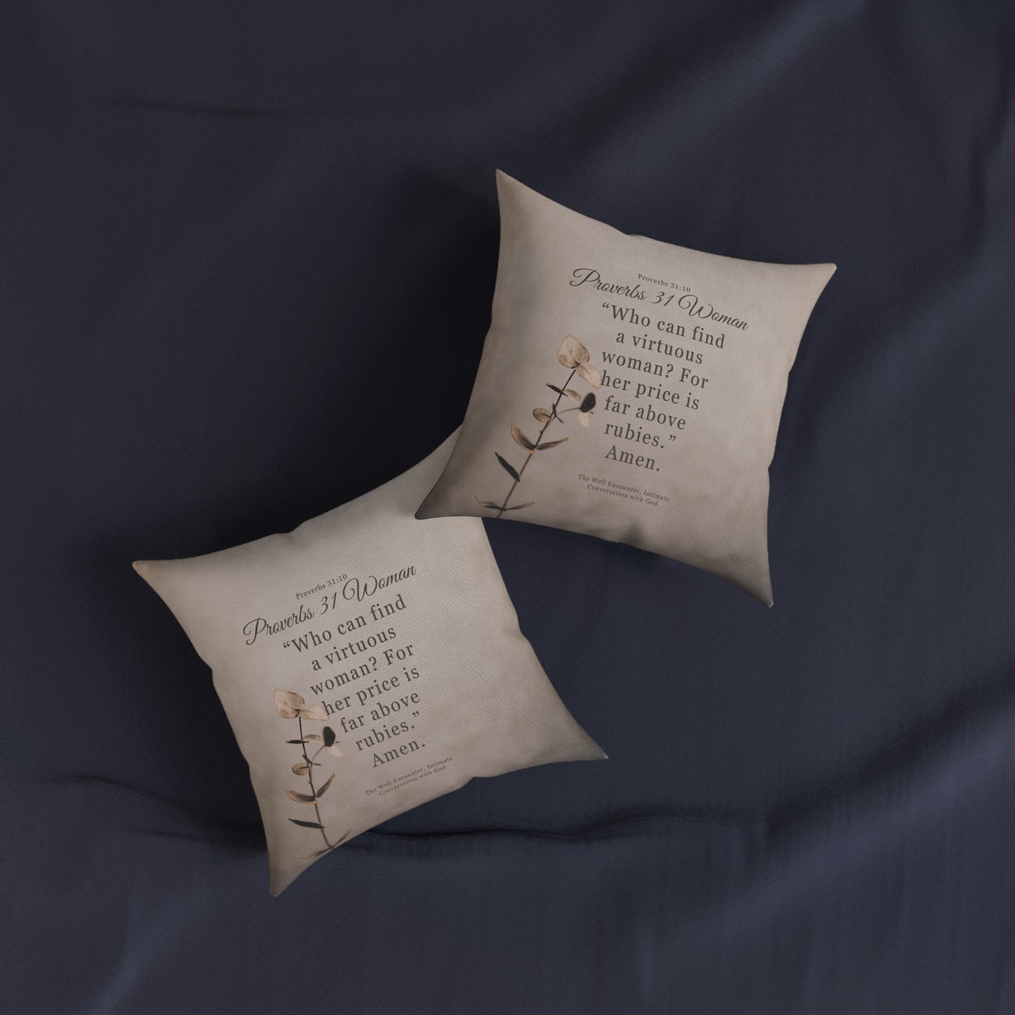 Proverbs 31 Woman Inspirational Square Pillow