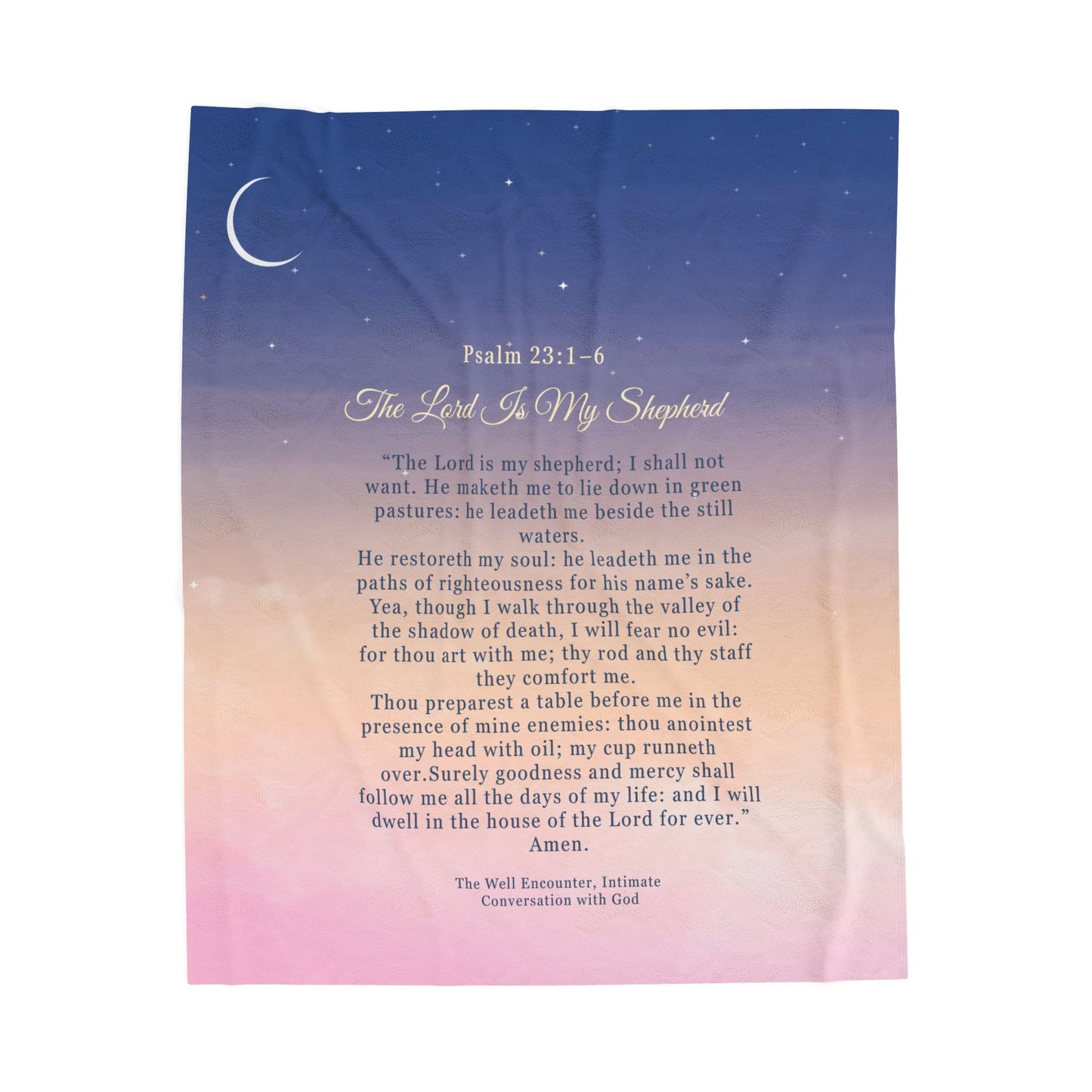 The Lord is My Shepard Inspirational Blanket | Cozy Velveteen Plush Throw for Comfort, Home Decor, Gift for Her, Christian Encouragement