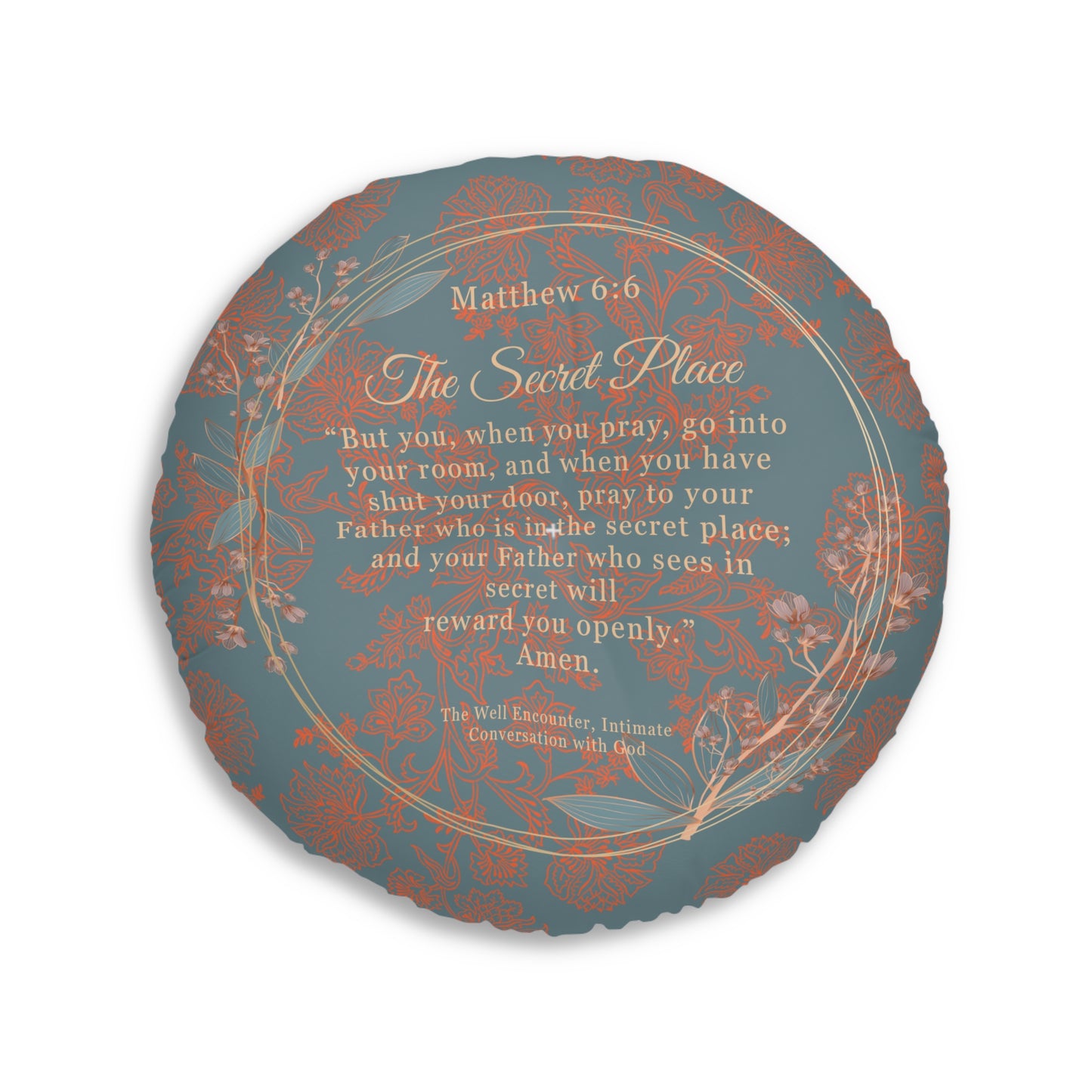 Floor Pillow Matthew 6:6 Praying in Secret Place Prayer Pillow