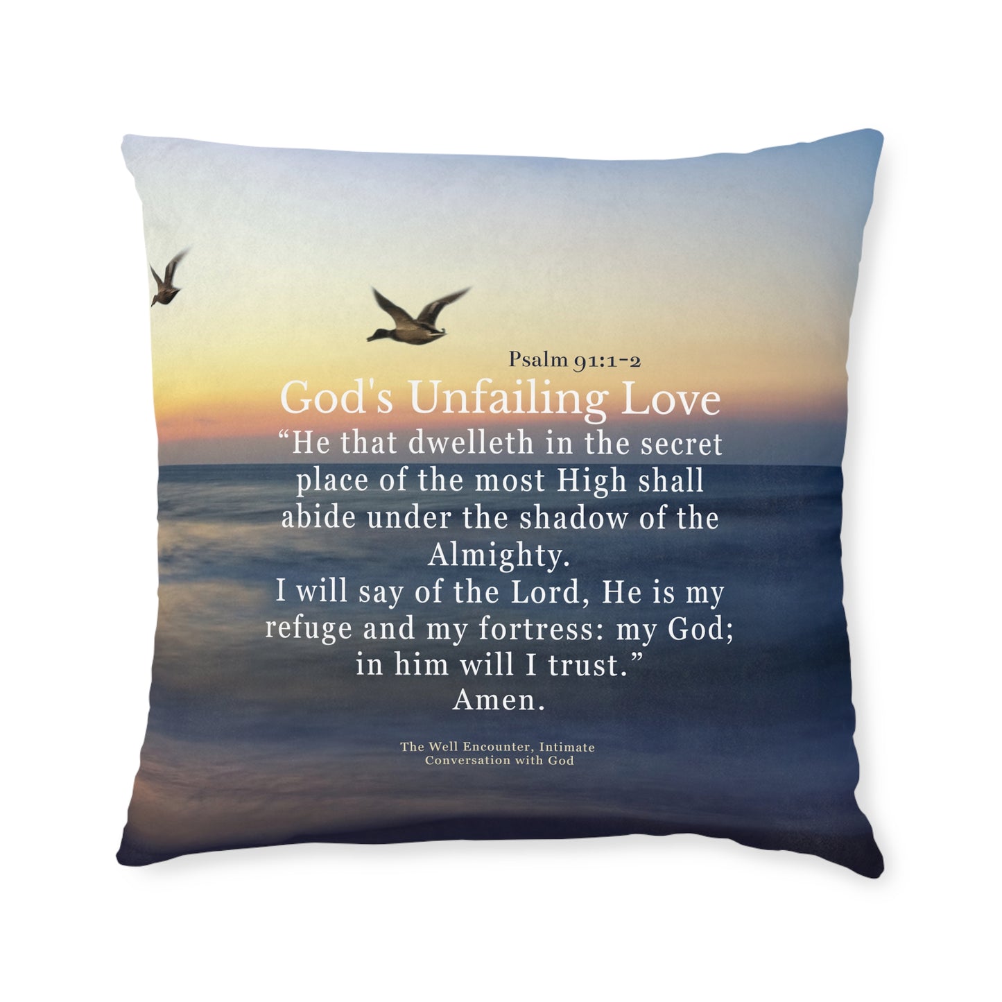 God's Unfailing Love Square Pillow